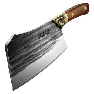 龙泉锻打砍骨头专用刀重型加厚屠夫商用剁骨刀坎牛羊大筒骨斩骨刀