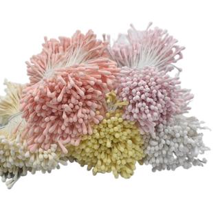 2mm400根亚光丝网花材料手工花芯韩版丝带花芯翻糖花蕊花苞多色