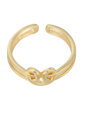 AJIDOU阿吉豆戒指925银悟空结系列潮酷时尚女款开口戒饰品