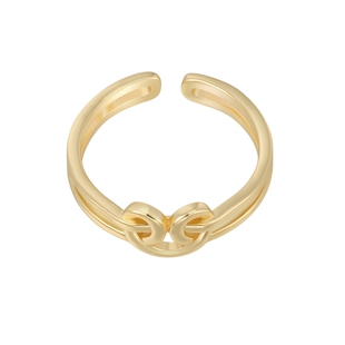 AJIDOU阿吉豆戒指925银悟空结系列潮酷时尚女款开口戒饰品