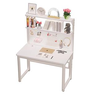 学生书桌家用儿童学习桌简约作业写字桌卧室电脑桌书架一体办公桌