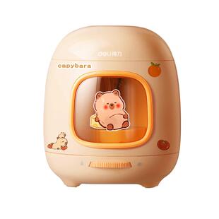 得力卡皮巴拉卷笔刀自动削笔机电动削笔器小学生专用铅笔转笔刀幼儿园儿童卡通可爱削笔刀双电源刨笔旋绞笔刀