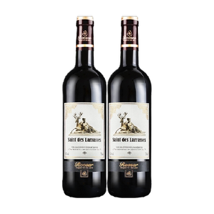 下拉领优惠 罗莎庄园法国原瓶进口红酒维克多干红葡萄酒750ml*2瓶