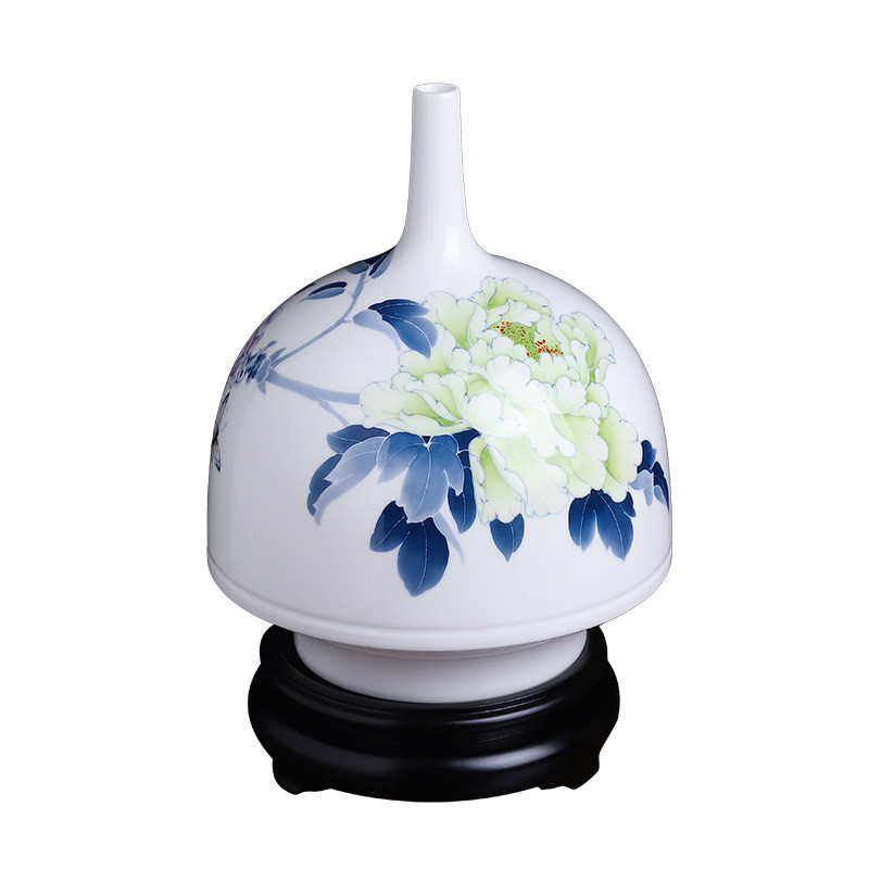 东方泥土手绘幽兰陶瓷花瓶礼品