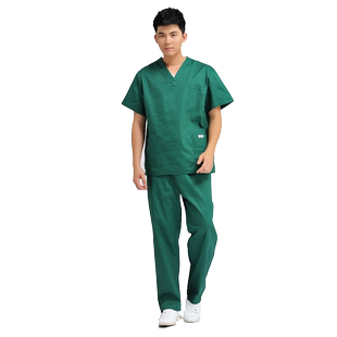 立恩之诺棉质手术衣服医生护士分体涤棉洗手衣短袖套装特价工作服