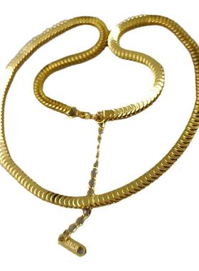 HuoTing钛钢镀金鱼鳞女