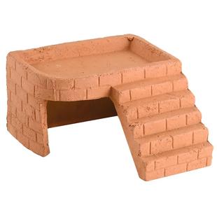 乌龟缸晒台爬台黄缘造景红陶石头躲避屋洞穴巴西龟爬坡休息晒背台