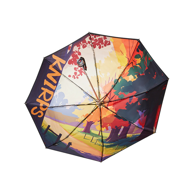 knirps黑胶三折双层晴雨两用伞