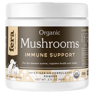 Fera蘑菇粉有机天然进口菌菇灵芝免疫保健宠物犬猫微量元素营养品