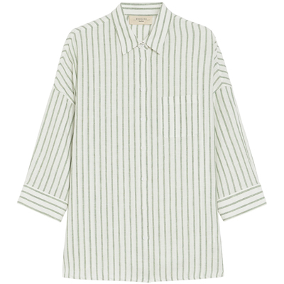 Weekend MaxMara 2025春夏女装亚麻条纹衬衫5111085206