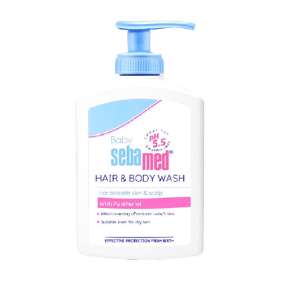 施巴温和清洁儿童洗发水沐浴露