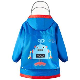 儿童雨衣男童女童中大童小学生上学专用带书包位男孩女孩小孩雨披