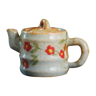 雅器茶居—景德镇手绘陶瓷迷你小壶把把壶微景观小摆件茶宠指尖壶