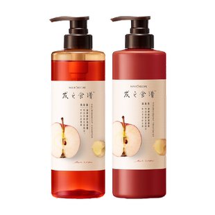 发之食谱苹果生姜滋养润发防断改善毛躁洗发水530ml+护发素530g