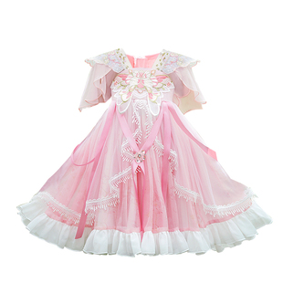 女童夏季汉服连衣裙子公主夏装长裙2026新款儿童装小女孩春装古装