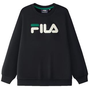 FILA KIDS斐乐童装儿童卫衣冬季款男女童加绒保暖抗菌套头上衣潮