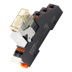 薄型中间电磁继电器220VAC交流DC24V一开一闭小型RJ1S/2S两开两闭