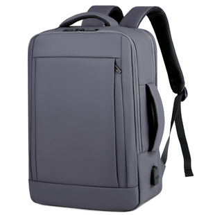 普客商务双肩包男士休闲旅行通勤出差15.6寸笔记本电脑背包书包