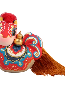 吉兔坊非遗手工泥塑新品财马进宝