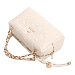 Disney迪士尼【38礼物】菱格链条包女设计百搭手提斜挎包通勤