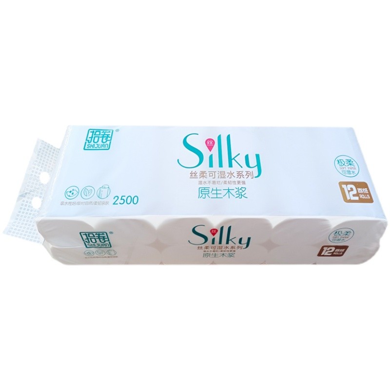 拾卷卫生纸丝柔可湿水母婴适用