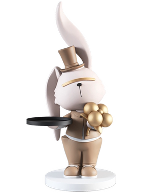 轻奢高档客厅大型落地摆件兔子