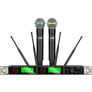 Glen ralston/格伦士顿无线一拖二真分集电容话筒远距离演出麦克