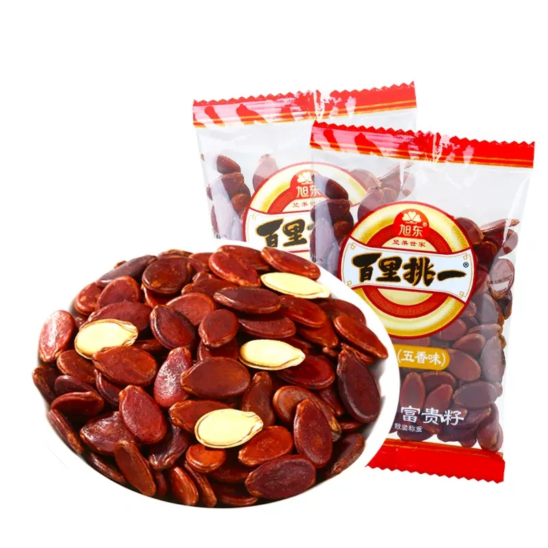 旭東百里挑一紅瓜子五香味紅皮西瓜子新年貨休閑瓜子零食堅果禮盒