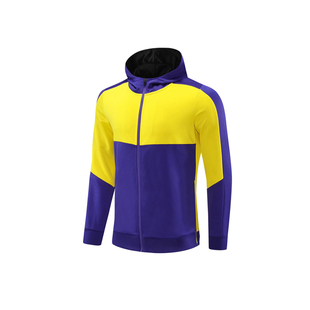 篮球热身服湖人太阳出场服套装定制男投篮服连帽卫衣教练外套秋冬