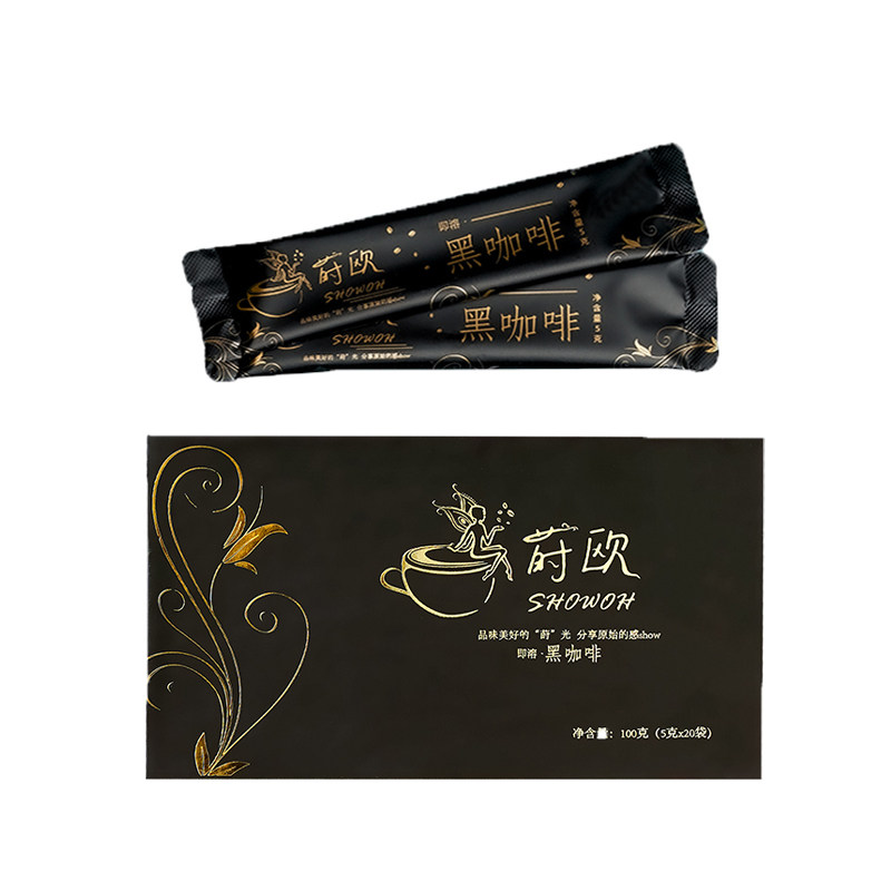 浅度烘焙纯黑咖啡粉莳欧运动健身