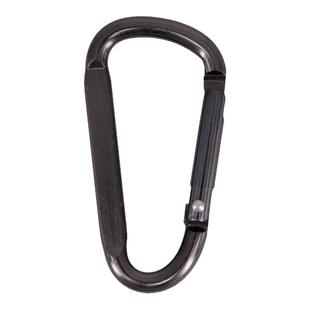 纯黑色D型扣压扁铝合金登山扣装饰扣迷你钥匙扣弹簧扣户外快挂扣
