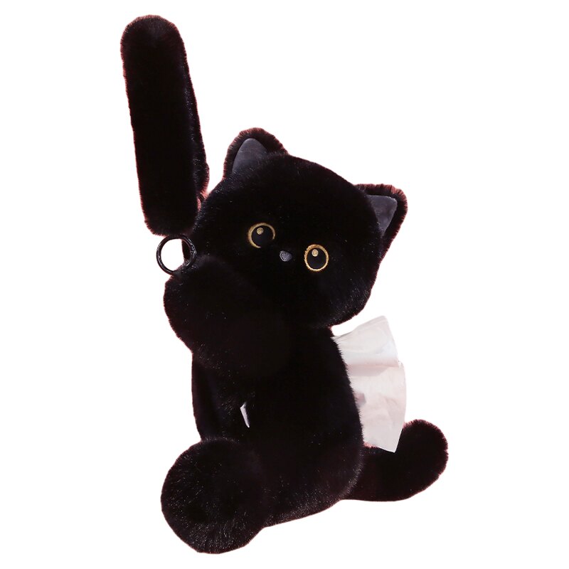 正版可爱小三花猫娃娃毛绒玩具车载纸巾盒公仔玩偶送男女生日礼物
