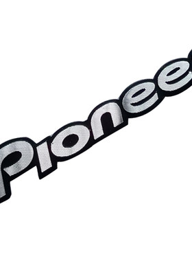 适用音箱音响pioneer标贴 汽车音响喇叭装饰铝质改装先锋音响贴标