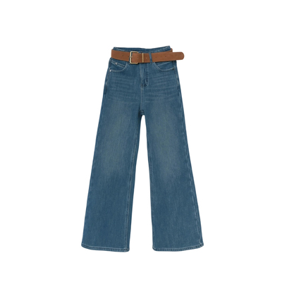 ENJOYME商场同款高腰微喇牛仔裤