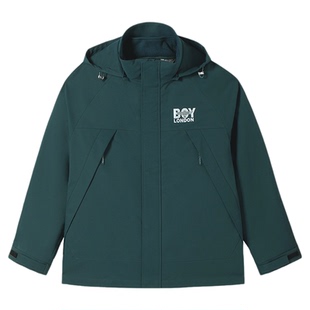 BOYLONDON秋冬潮牌男女同款三合一摇粒绒户外防水冲锋外套N23902