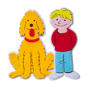 牛津树人物教道具早教英语kipper玩偶不织布手工DIY幼儿园订定制