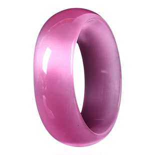 晶韵粉色猫眼石手镯 手链 好运石 女水晶饰品 甜美闪亮粉猫眼手镯