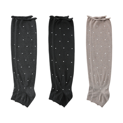 Rougo罗口含羊绒波点踩脚中筒袜套秋冬季堆堆袜子女2025新款腿套