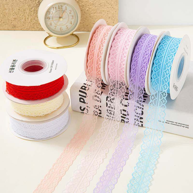 新品 丝带蕾丝镂空花边25码烘焙蛋糕包装彩带情人节鲜花包装花束