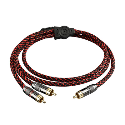 佳耐美6N纯铜一分二低音炮音频线