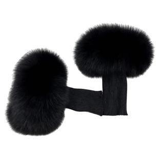 狐狸皮整张真狐狸毛袖口拍拍圈袖套手腕套毛毛定做袖鞋套单买毛圈