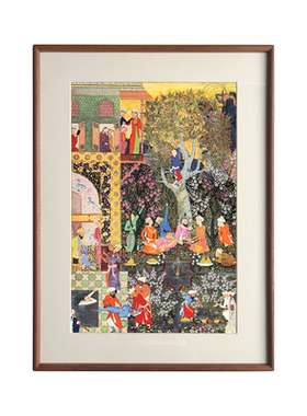 波斯细密画伊朗阿拉伯印度土耳其风情餐厅装饰画卧室玄关书房挂画