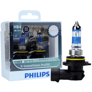 PHILIPS飞利浦XVPS2新夜劲光汽车卤素大灯H1 H4 H7暖光增亮+150%