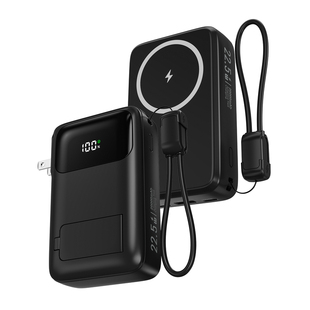 3C认证磁吸无线墙插充电宝手机通用可上飞机移动电源自带插头带线