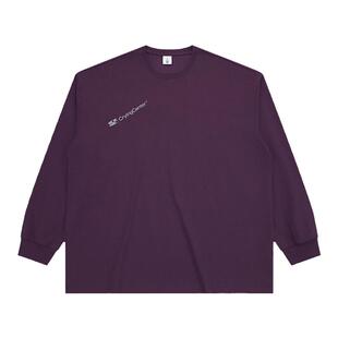 CryingCenter 圆领宽松斜logo上衣长袖T恤索罗娜