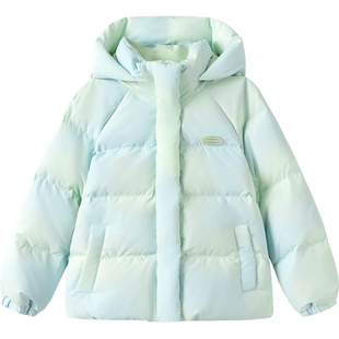 巴拉巴拉女童羽绒服中大童短款外套冬装新款童装儿童加厚连帽上衣