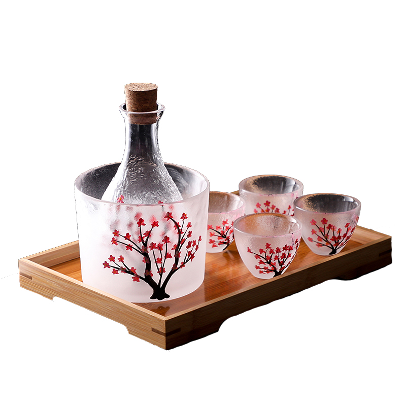 日式清酒壶无铅玻璃酒具套装家用果酒温酒器小白酒杯酒盅烫酒