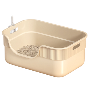猫砂盆小号幼猫专用防外溅低入口猫厕所开放式半封闭防臭小猫沙盆