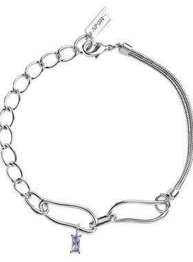 apom原创紫色锆石辣妹y2k手链