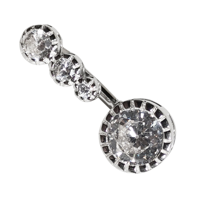 纯银防过敏脐钉不掉色性感辣妹